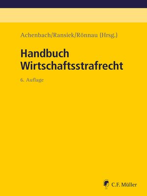 cover image of Handbuch Wirtschaftsstrafrecht